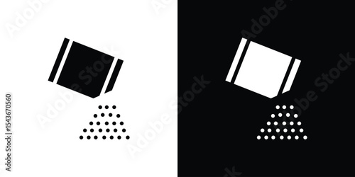 Packet soluble powder icon collection. line stroke icon. EPS 10