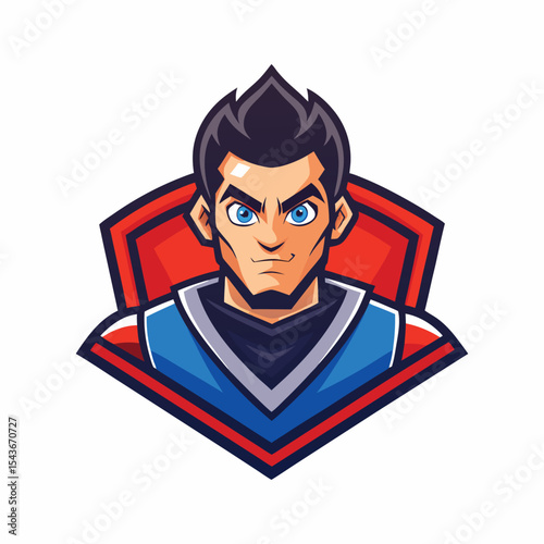 Esports logo vector • mascot gaming emblem • customizable badge icon for streaming, team branding, Twitch, YouTube, gaming tournaments, team identity, modern digital design
