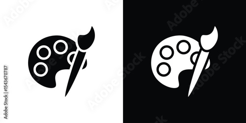 Paint icon collection. line stroke icon. EPS 10