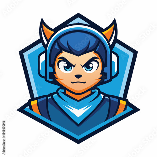 Esports logo vector • mascot gaming emblem • customizable badge icon for streaming, team branding, Twitch, YouTube, gaming tournaments, team identity, modern digital design
