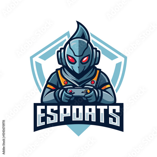 Esports logo vector • mascot gaming emblem • customizable badge icon for streaming, team branding, Twitch, YouTube, gaming tournaments, team identity, modern digital design
