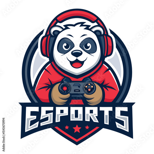 Esports logo vector • mascot gaming emblem • customizable badge icon for streaming, team branding, Twitch, YouTube, gaming tournaments, team identity, modern digital design
