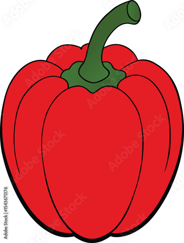 red pepper isolated on white background