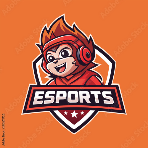 Esports logo vector • mascot gaming emblem • customizable badge icon for streaming, team branding, Twitch, YouTube, gaming tournaments, team identity, modern digital design

