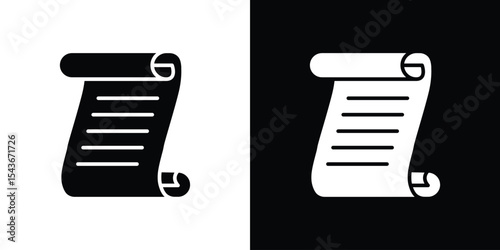 Paper Scroll icon collection. line stroke icon. EPS 10