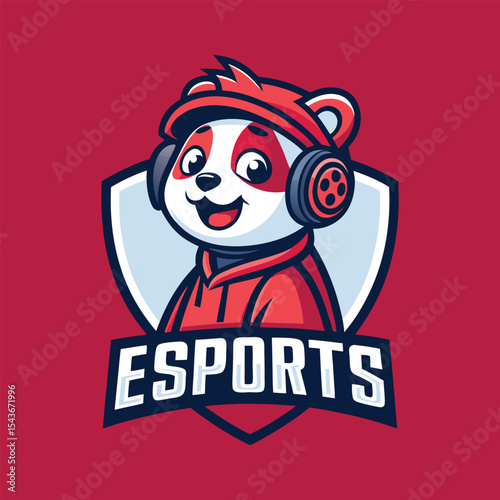 Esports logo vector • mascot gaming emblem • customizable badge icon for streaming, team branding, Twitch, YouTube, gaming tournaments, team identity, modern digital design
