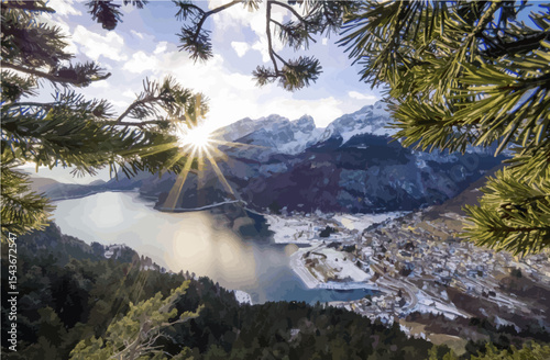 lake in the mountains