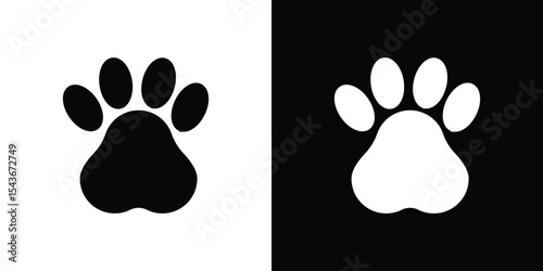 Paw icon collection. line stroke icon. EPS 10