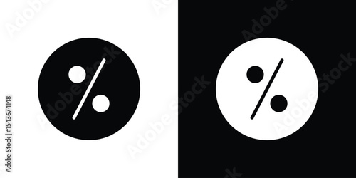 Percent icon collection. line stroke icon. EPS 10