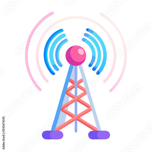 Antenna with signal lines Material SVG Icon