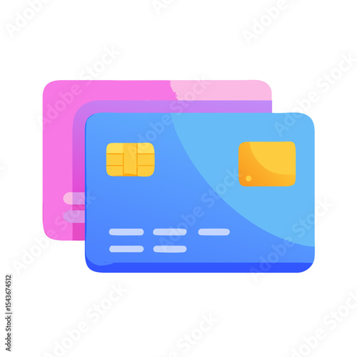 Credit card with chip Material SVG Icon