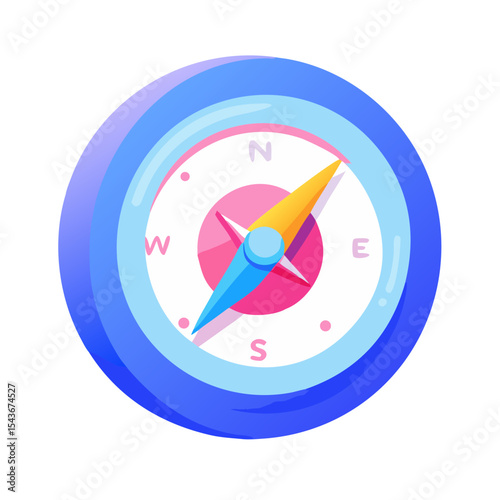 Compass navigation icon Material SVG Icon