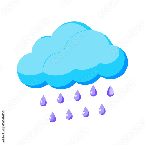 Cloud with rain Material SVG Icon