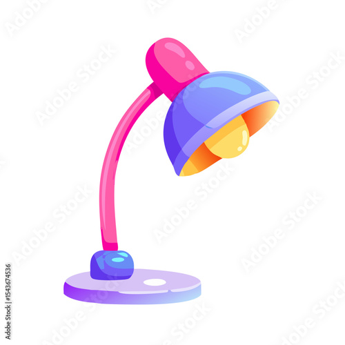 Desk lamp with curved neck Material SVG Icon