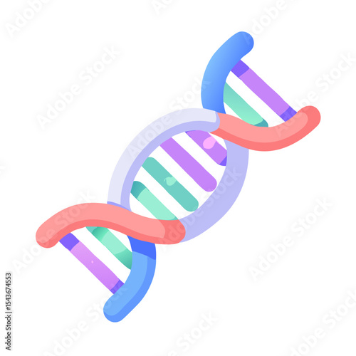 DNA strand double helix Material SVG Icon