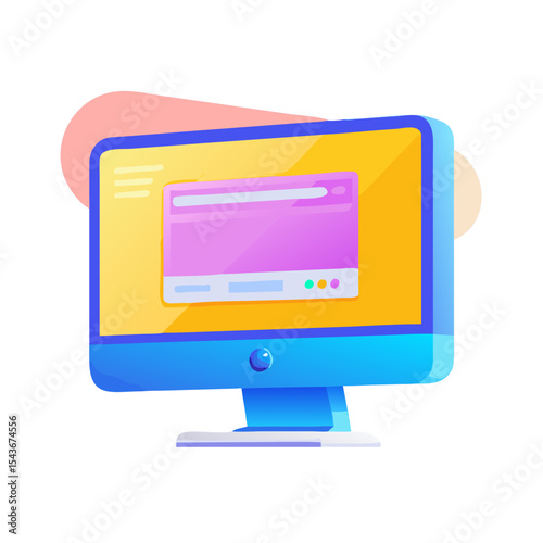 Desktop computer monitor Material SVG Icon