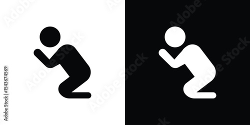 Person Praying icon collection. line stroke icon. EPS 10