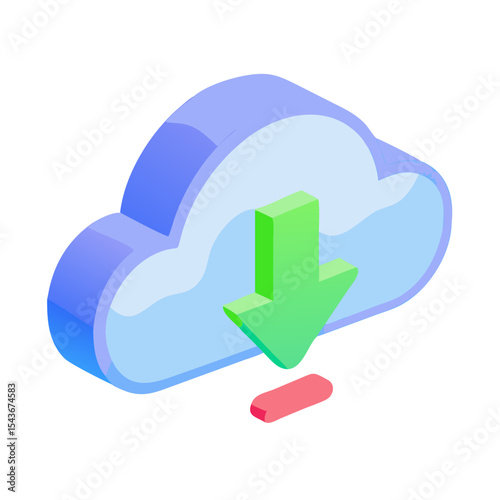 Download cloud arrow Material SVG Icon