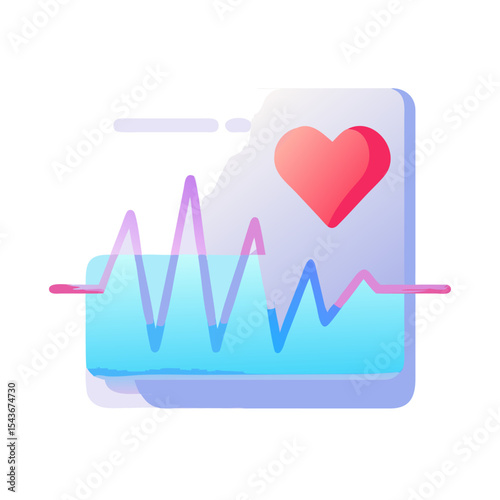 Heartbeat graph line Material SVG Icon