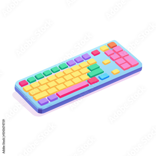 Keyboard with visible keys Material SVG Icon