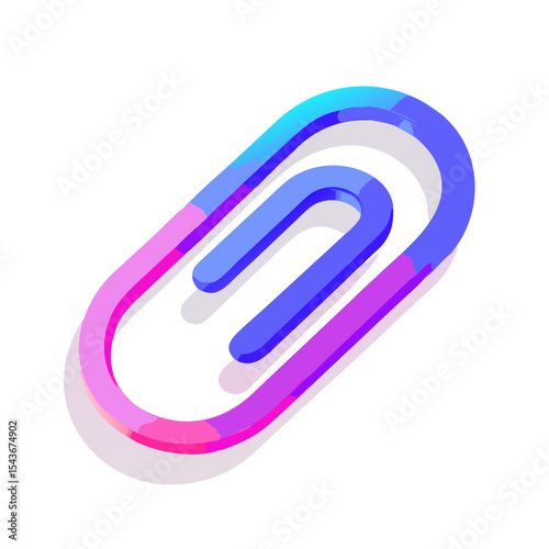 Paperclip in loop shape Material SVG Icon