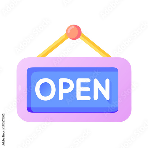 Open signboard icon Material SVG Icon
