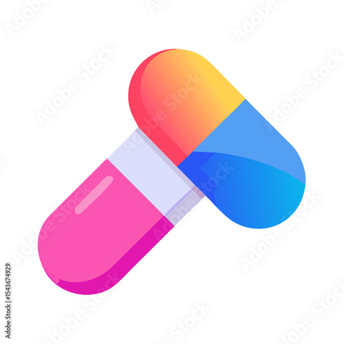 Pill capsule split in two Material SVG Icon