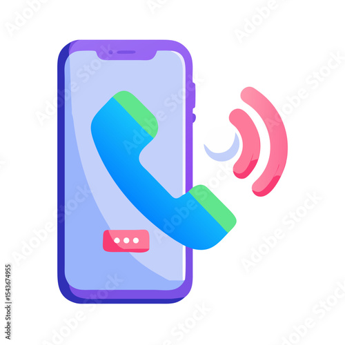 Phone with voicemail icon Material SVG Icon