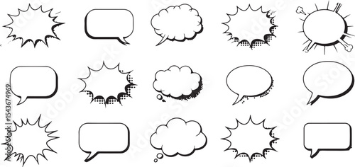  speech bubbles vector set comic speech bubbles