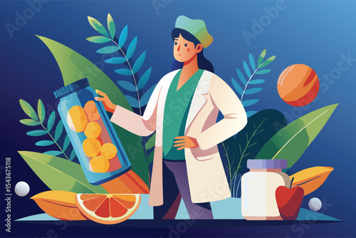 Doctor Recommends Healthy Diet and Vitamins for Wellness