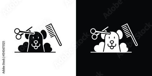 Pet grooming icon collection. line stroke icon. EPS 10