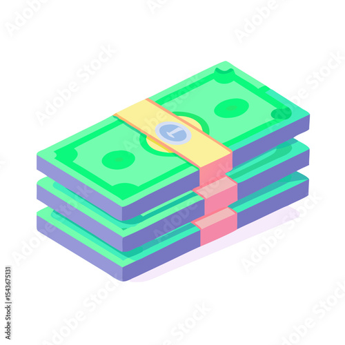 Stack of money bills Material SVG Icon