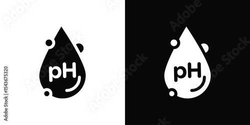 PH value icon collection. line stroke icon. EPS 10