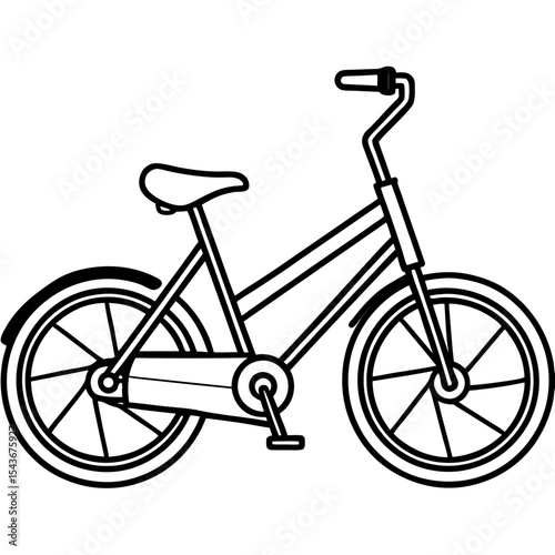Minimalist E-Bike Illustration