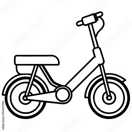 Minimalist E-Bike Illustration