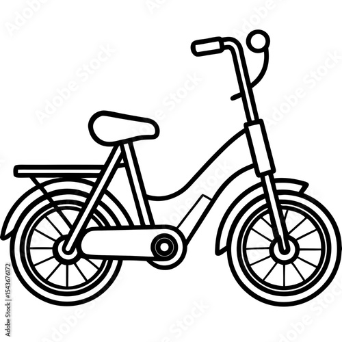 Minimalist E-Bike Illustration
