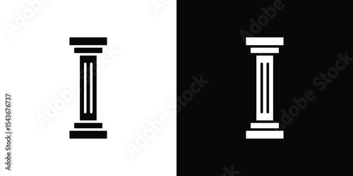 Pillar icon collection. line stroke icon. EPS 10