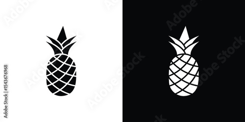 Pineapple icon collection. line stroke icon. EPS 10