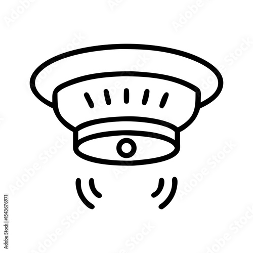 Smart smoke detector icon. Modern smoke alarm design for home safety. This smart smoke detector icon is perfect for security systems brochures and apps.