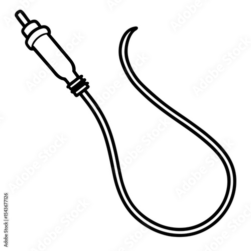 Catheter Tube line art vector