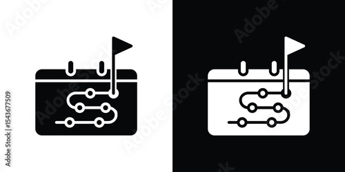 Planning icon collection. line stroke icon. EPS 10