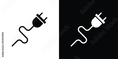 Plug icon collection. line stroke icon. EPS 10