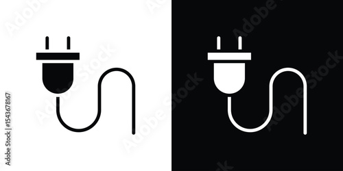 Plug icon collection. line stroke icon. EPS 10