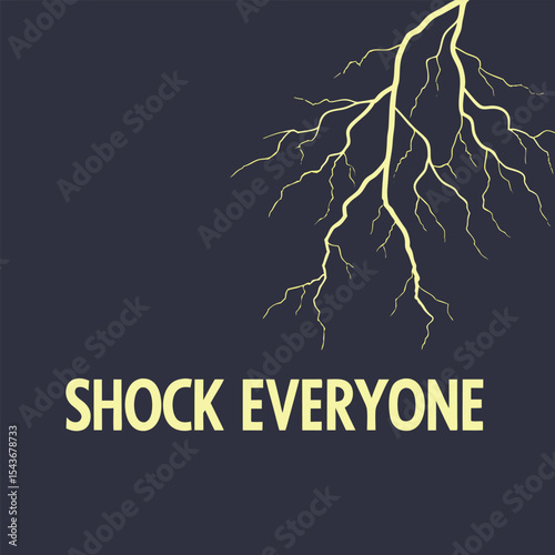  Lightning bolt “Shock Everyone” , t-shirt design or sticker ready to print