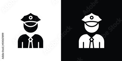 Policeman icon collection. line stroke icon. EPS 10