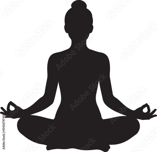 Yoga pose vector image.