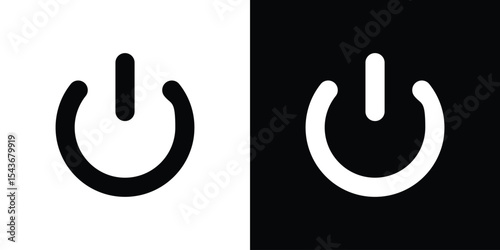 Power button icon collection. line stroke icon. EPS 10