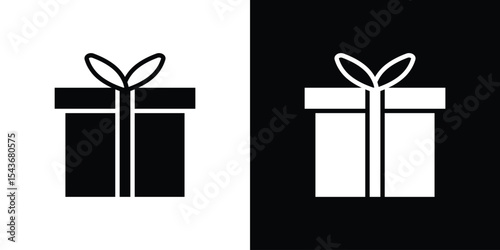 Present gift box icon collection. line stroke icon. EPS 10