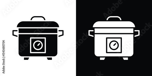 pressure cooker icon collection. line stroke icon. EPS 10