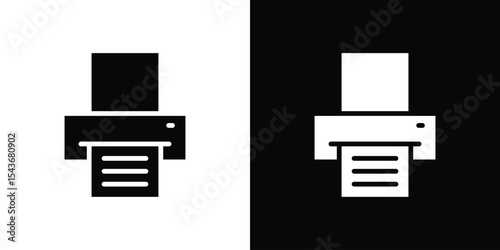 Print button icon collection. line stroke icon. EPS 10